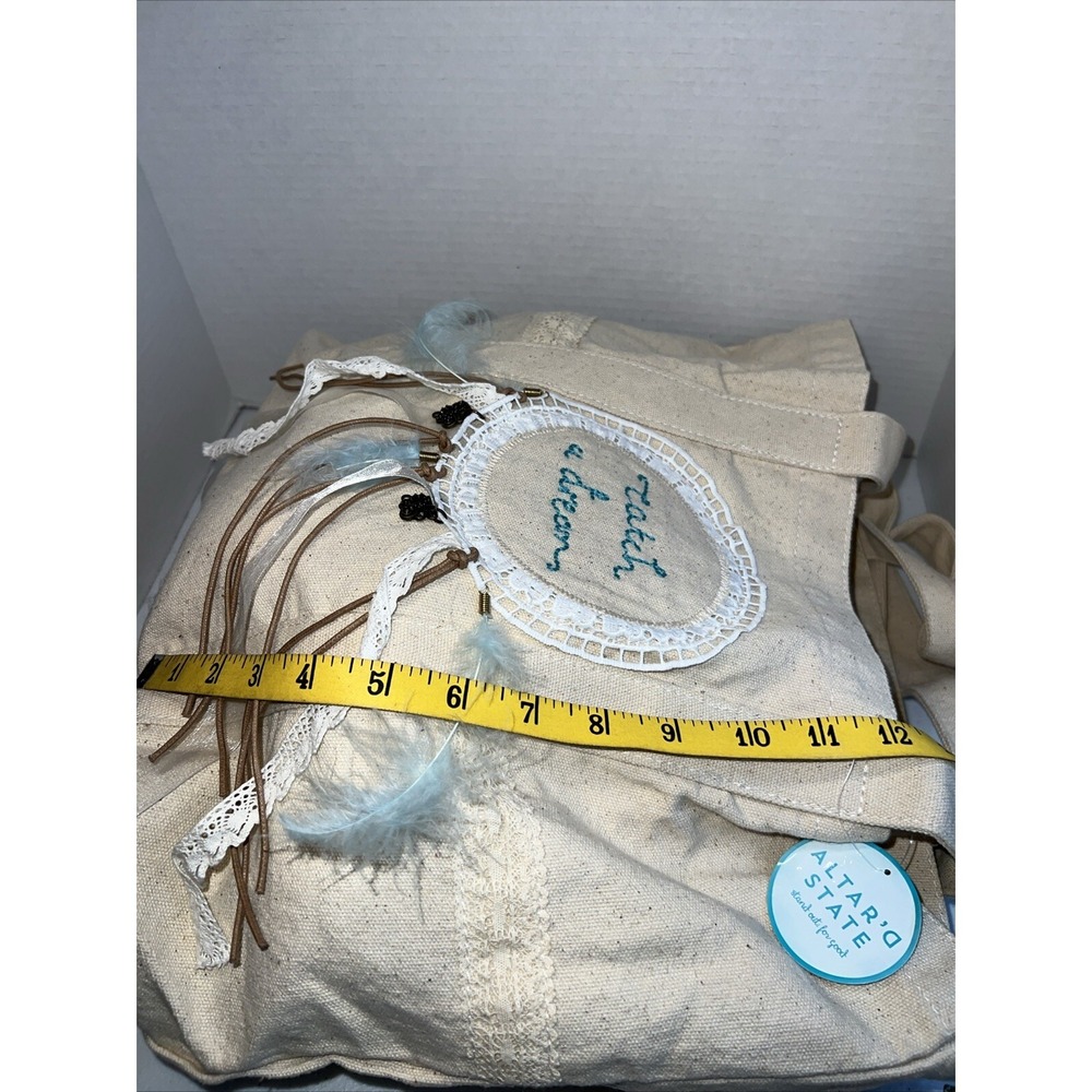 Altar'd State Catch a Dream Dreamcatcher & Feather Boho‎ Canvas Tote Bag NWT - Picture 8 of 9